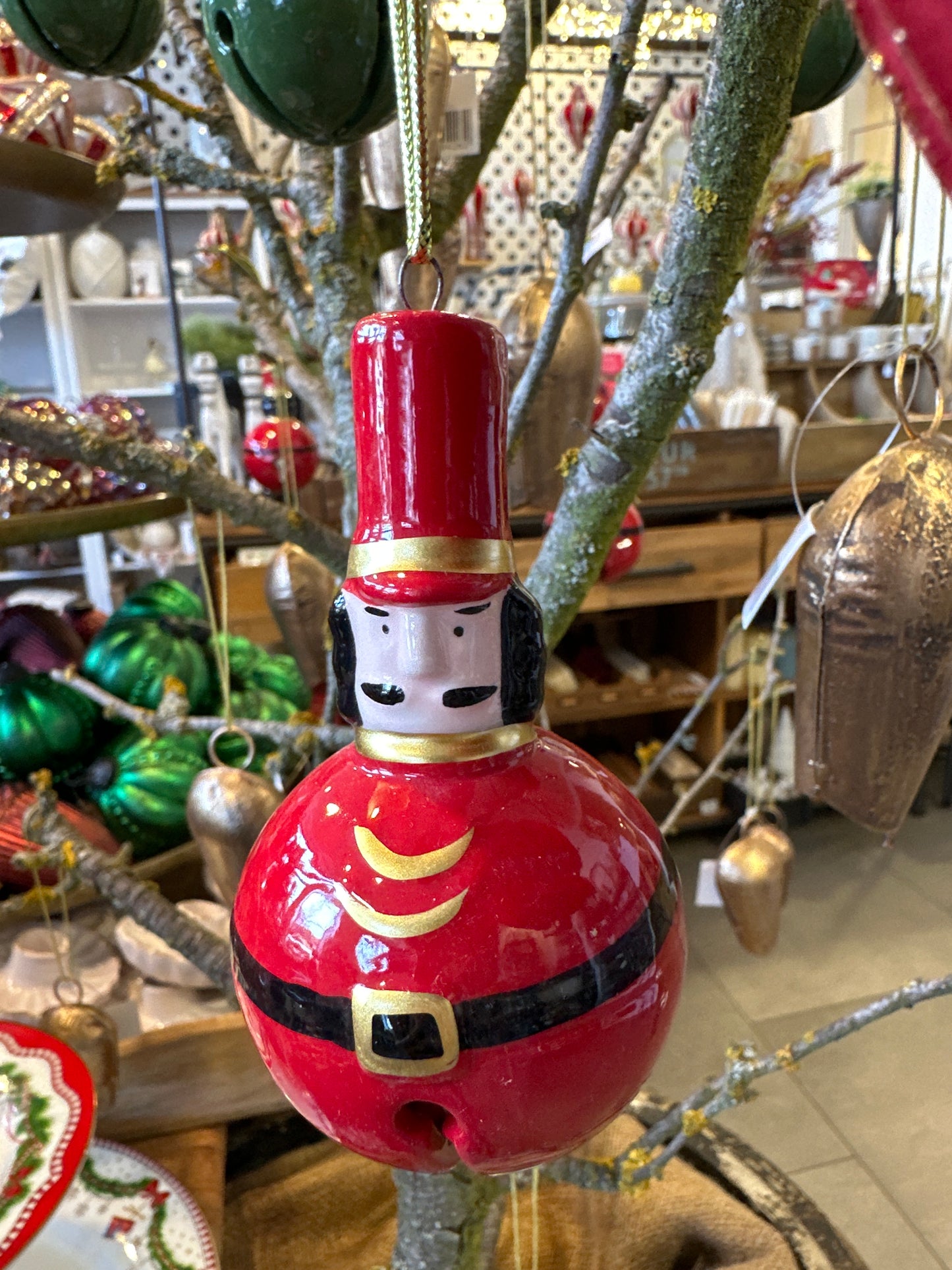 Glöckchen, Metall rot.