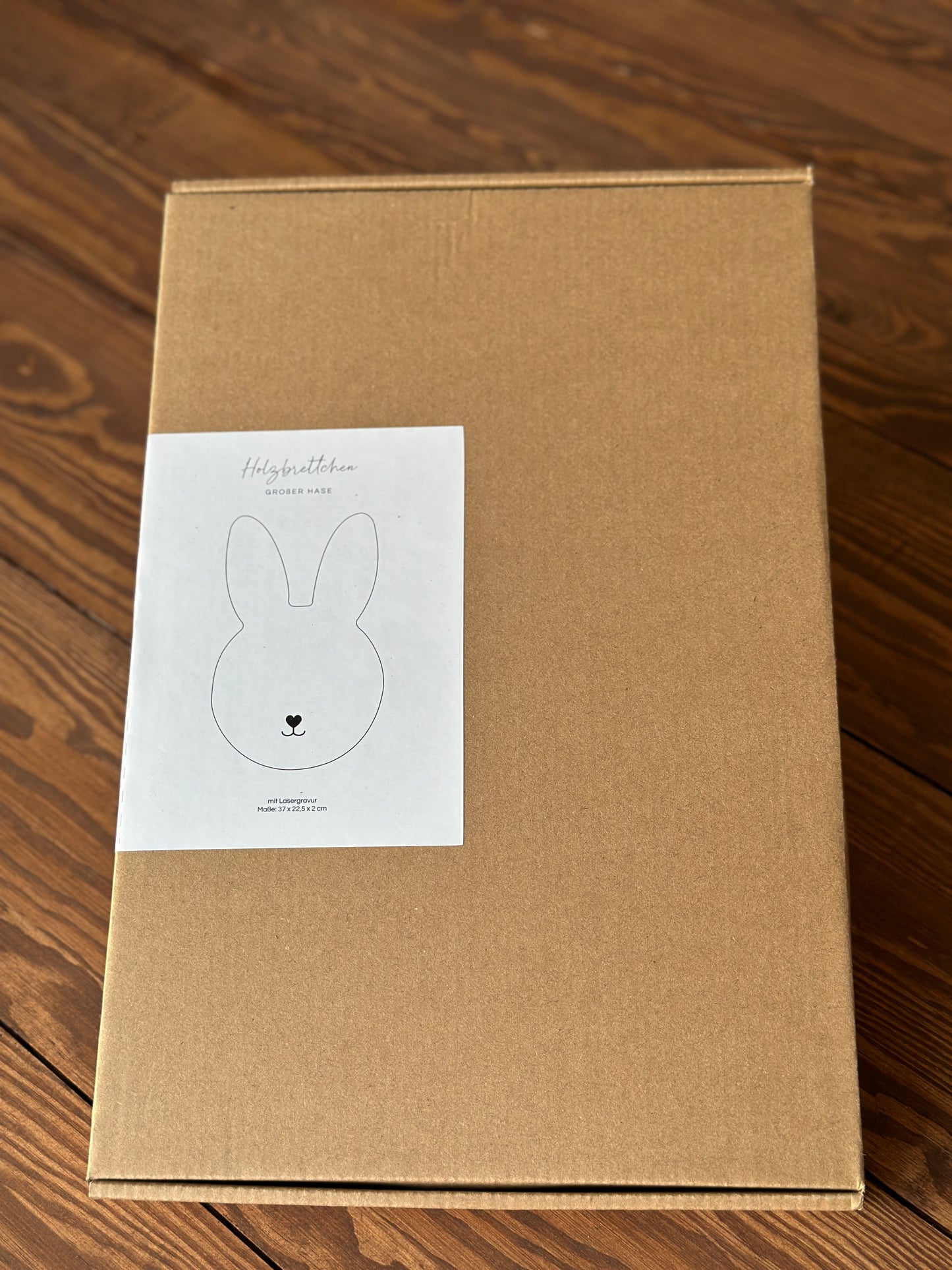 Holzbrett Hase mit Lasergravur Naturbelassenes Buchenholz