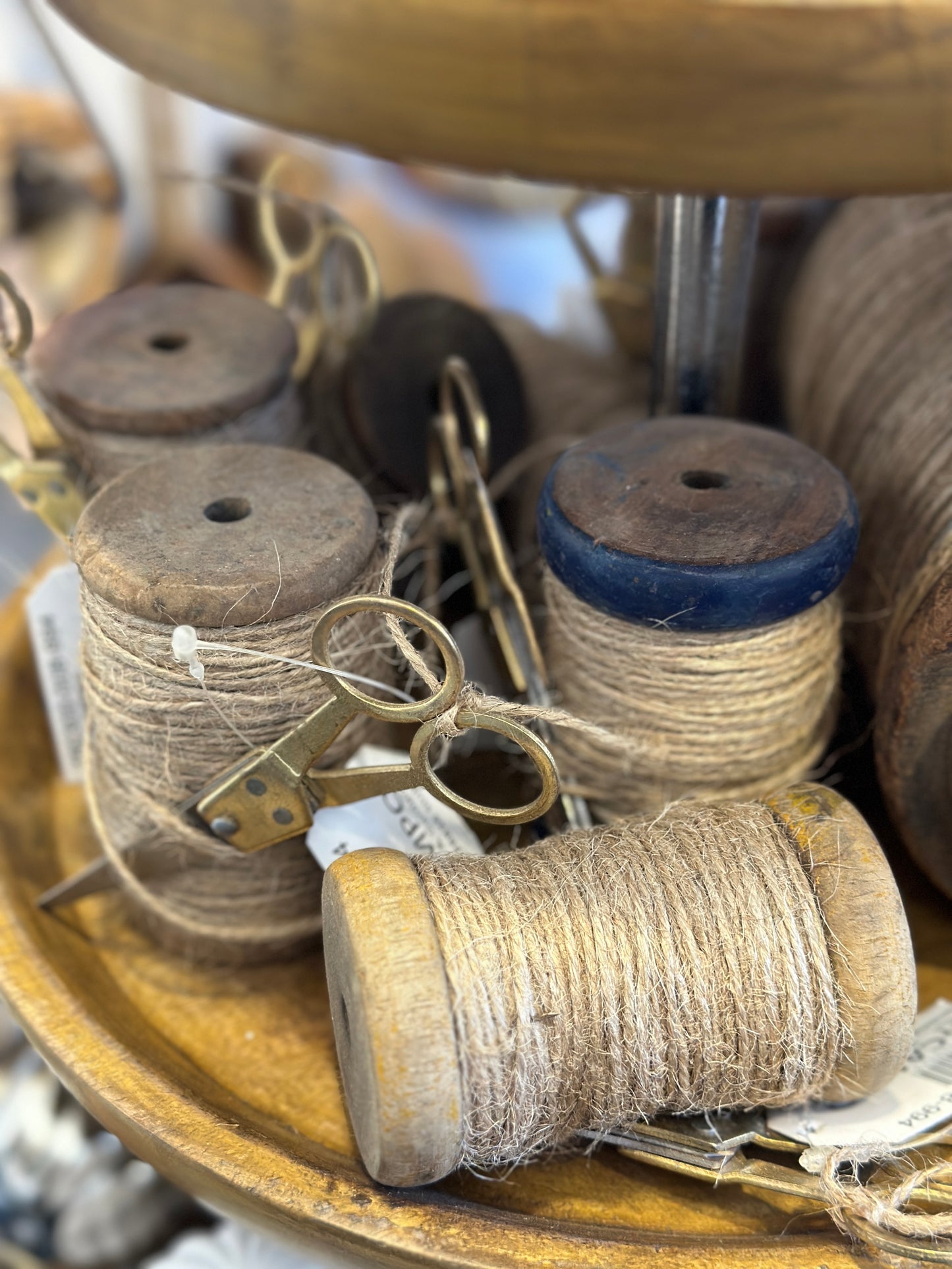 Schnur mit einer Schere