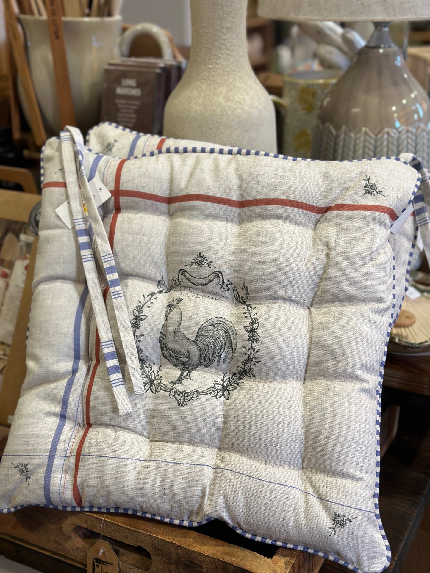 Sitzkissen zum binden 40x40 cm.