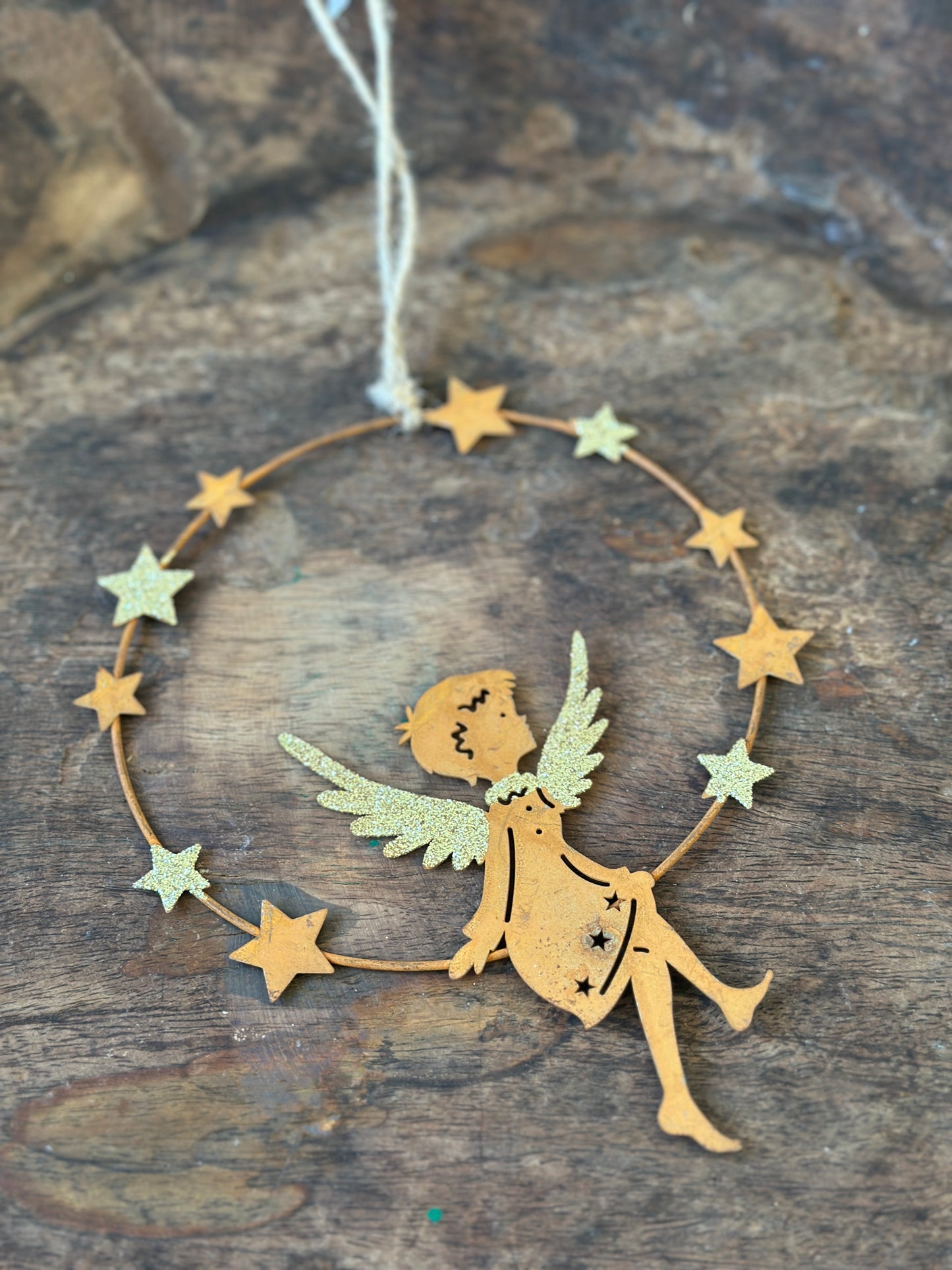 Hänger Engel aus Metall/ Rost