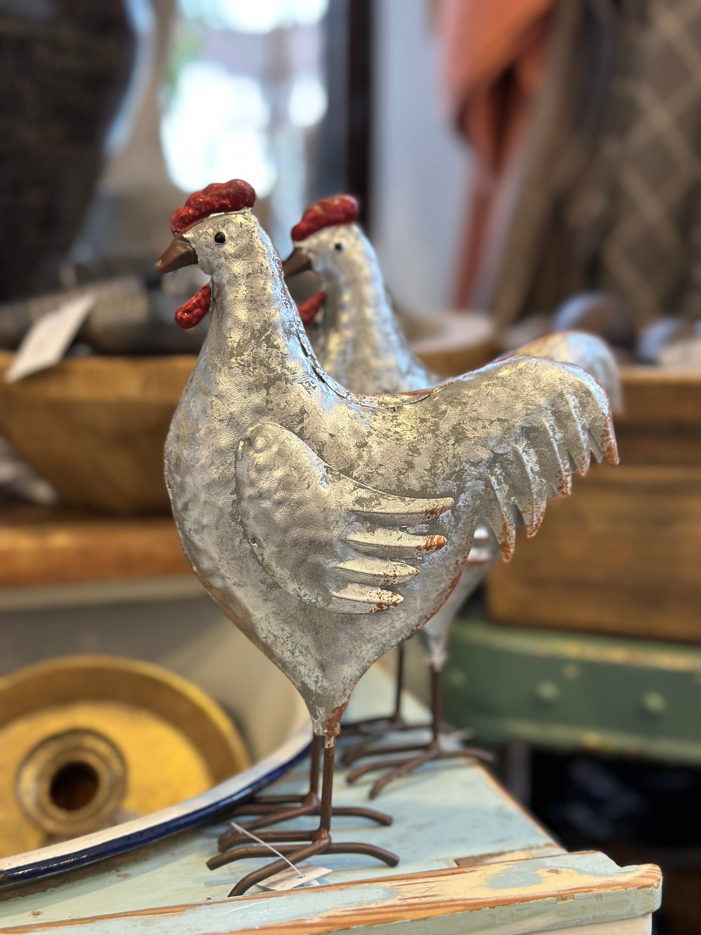 Hahn Silber aus Metall