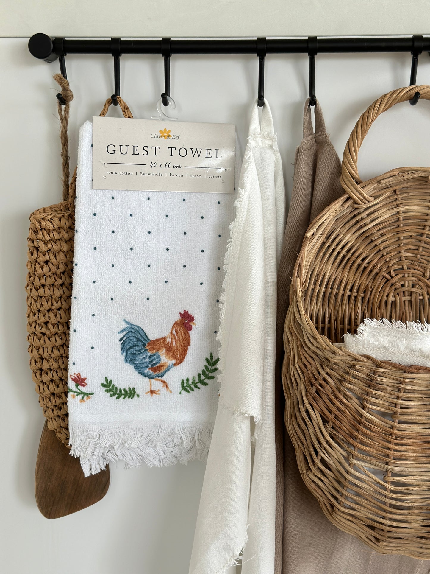 Gäste Handtuch Hahn 40x 66 cm.