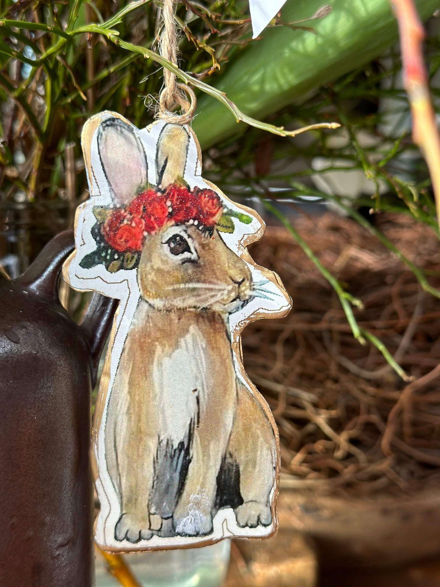 Hänger Hase aus Metall