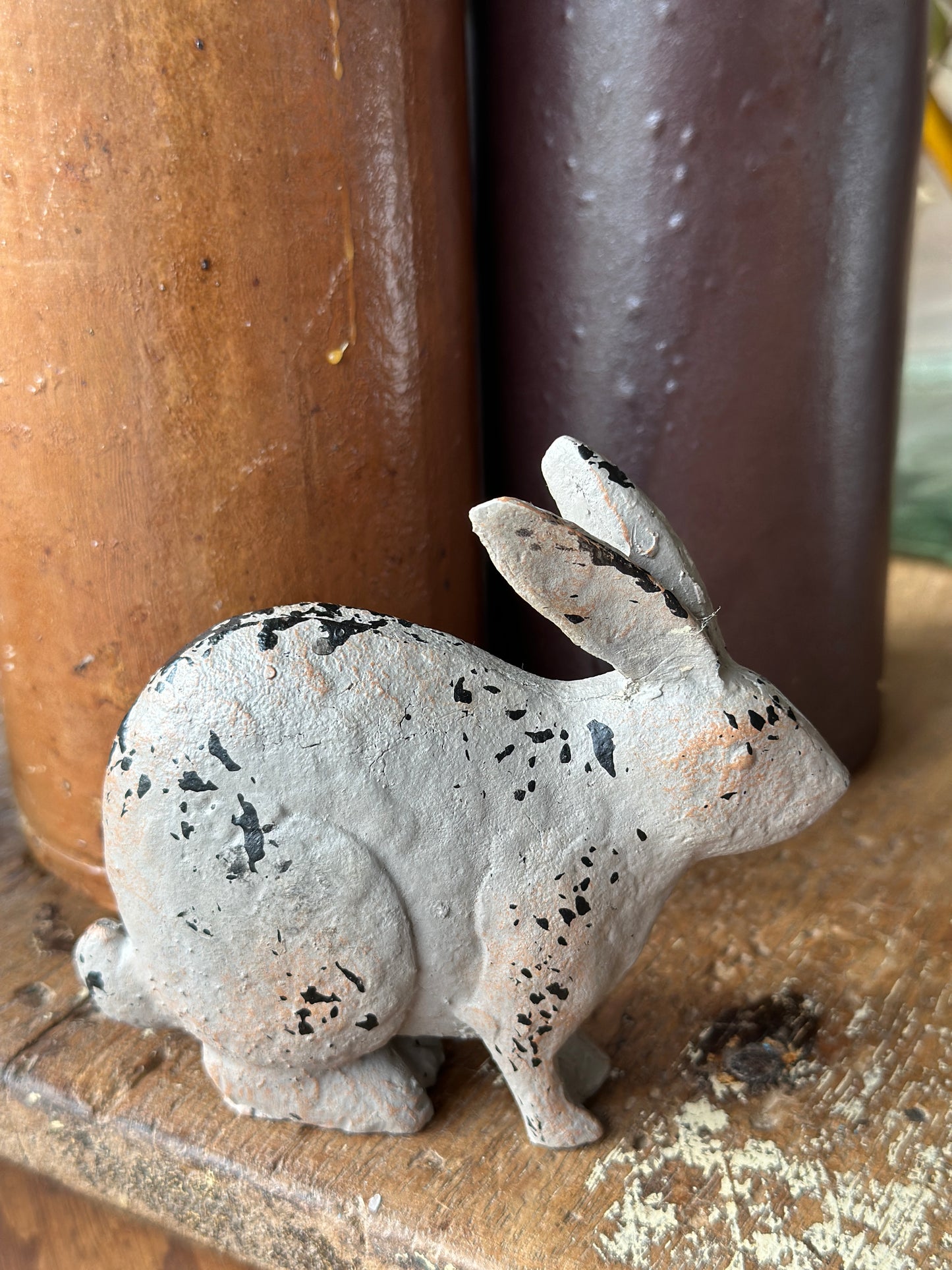 Hase aus Metall/ Shabby