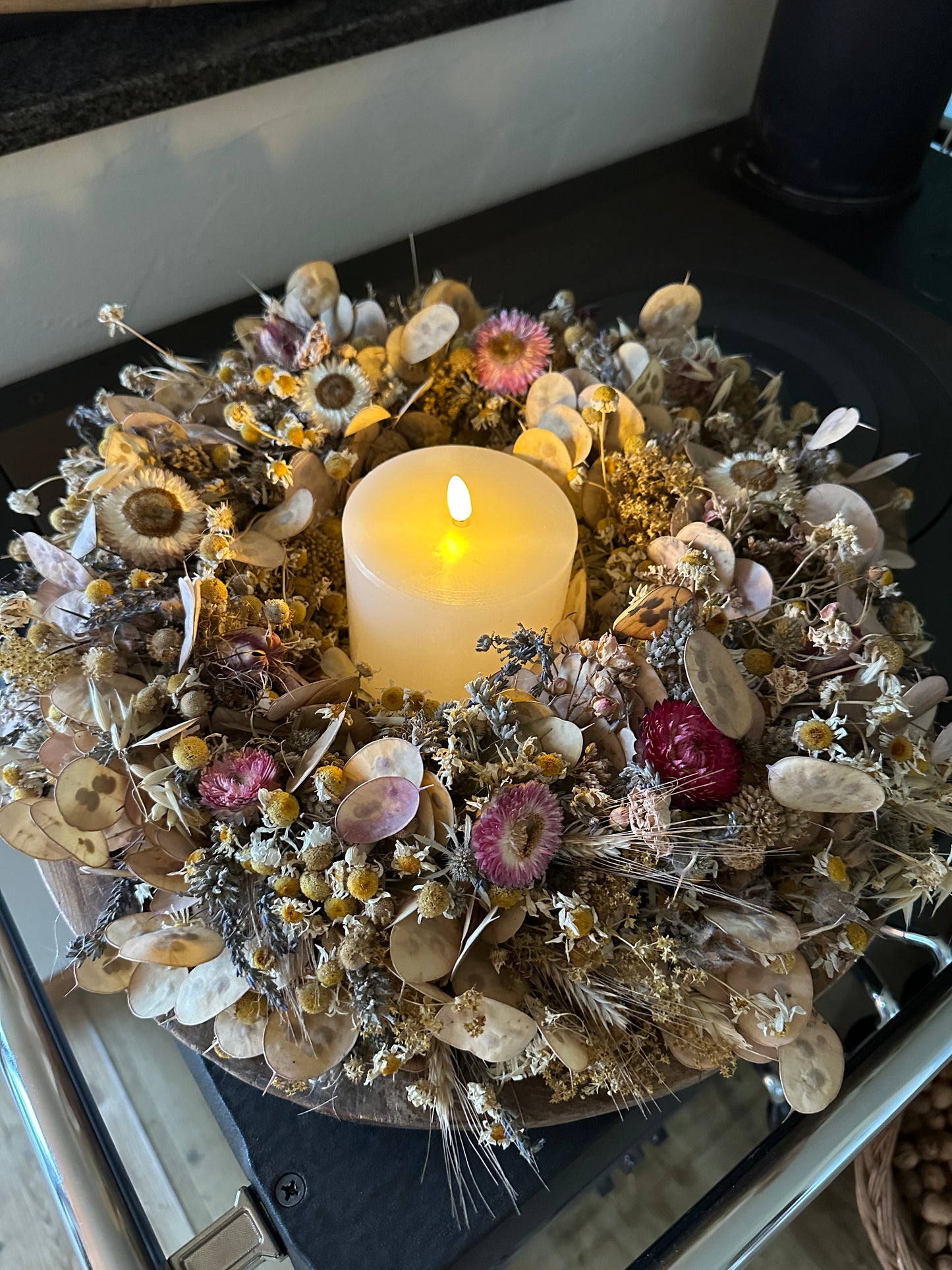 Handgefertigt/ Kranz aus Natur- Materialien D: 44cm.