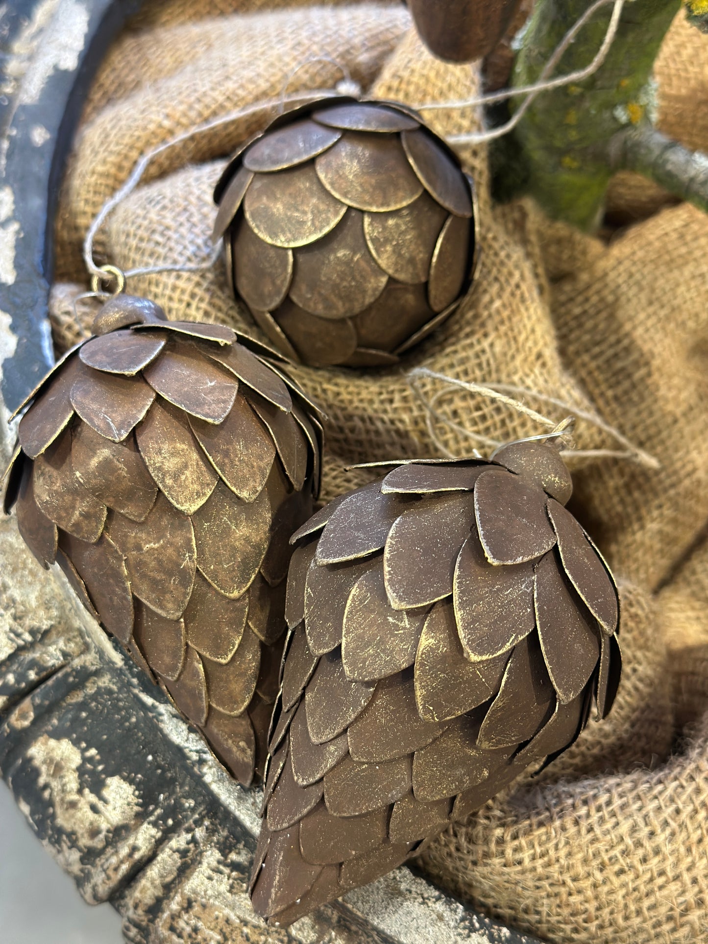 Deko Zapfen aus Metall