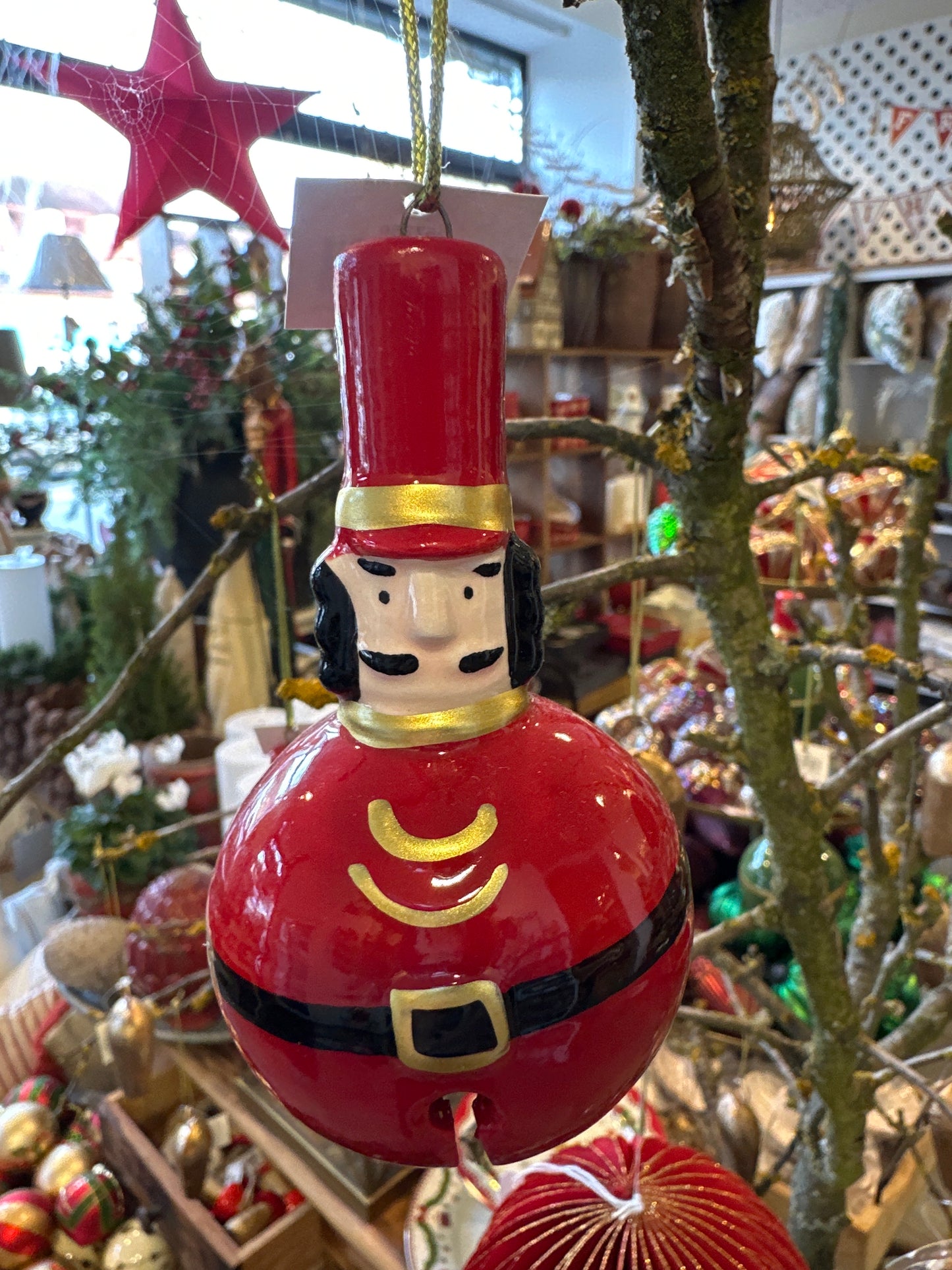 Glöckchen, Metall rot.