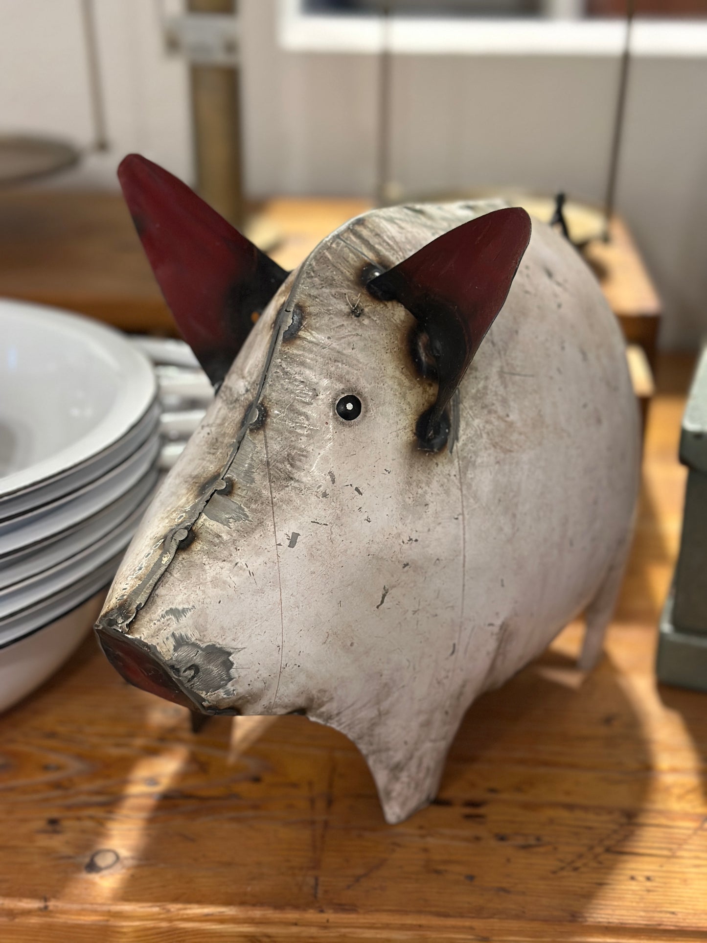 Deko Schwein aus Metall