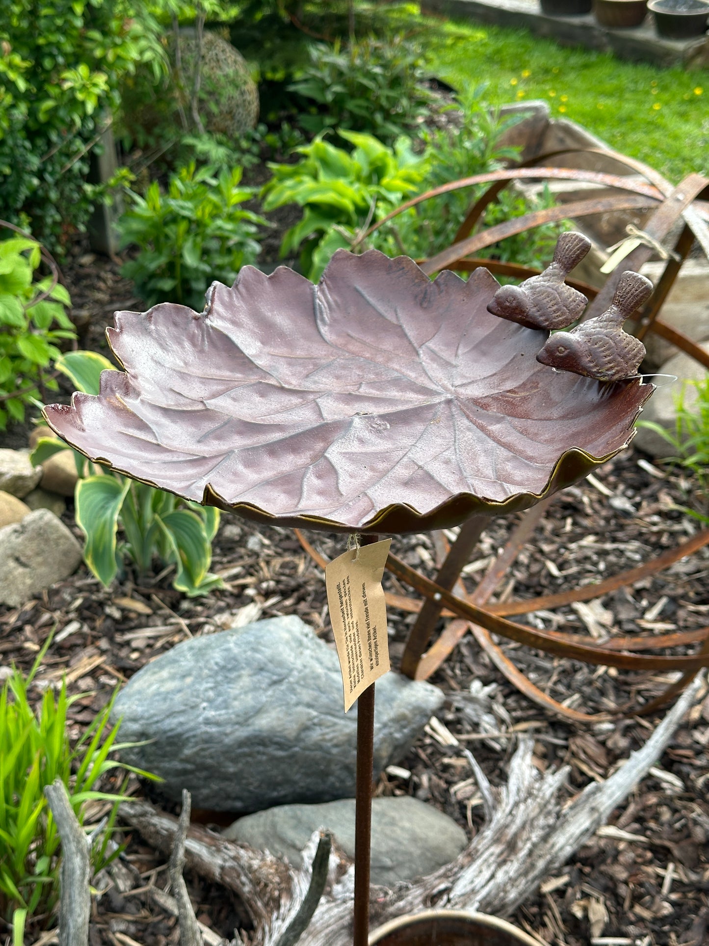 Blatt/ Vogelfutterhalter/ Stecker/ Wassertränke