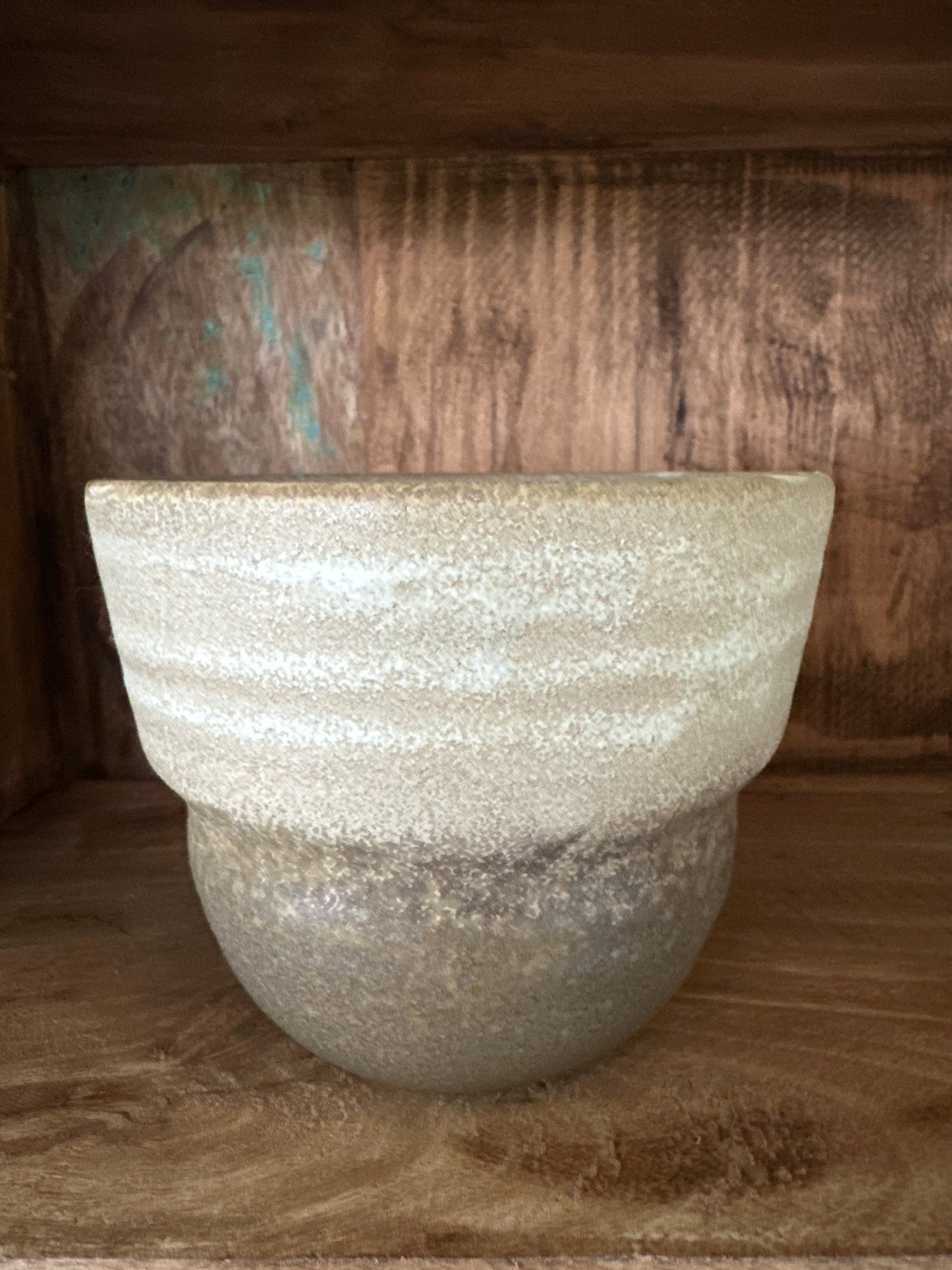Becher, beige/grau