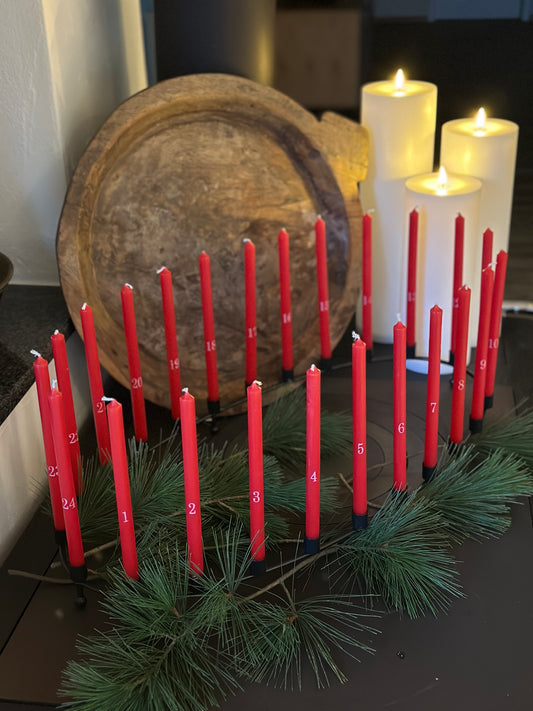 Adventskerzen Set/ 1-24 Kerzen mit zahlen.