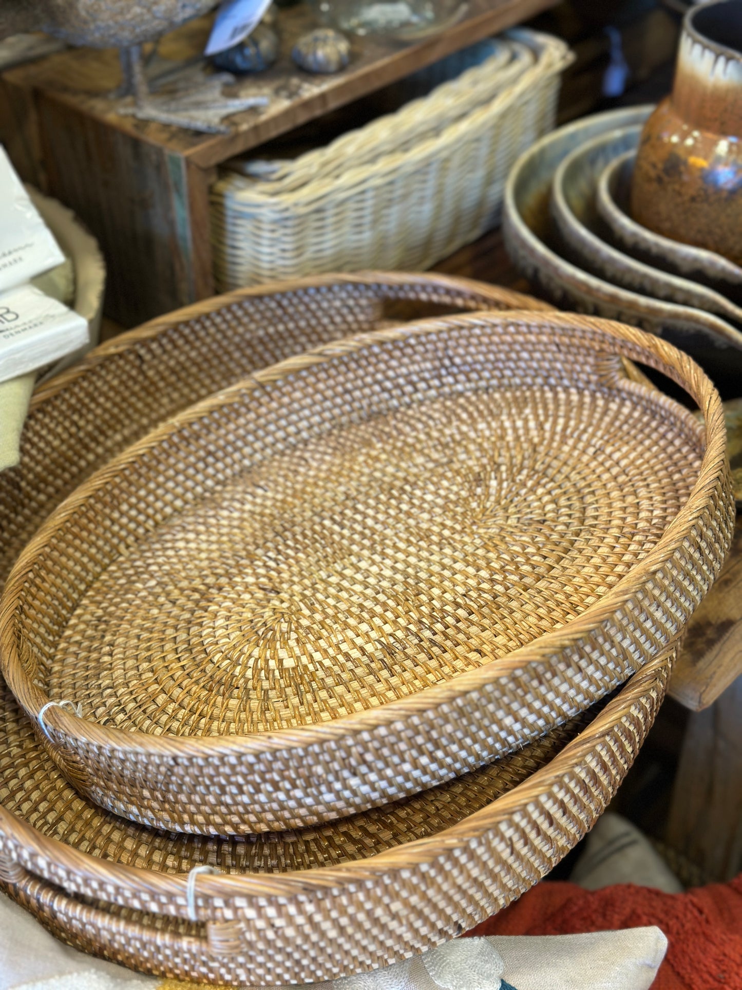 Tablett, oval