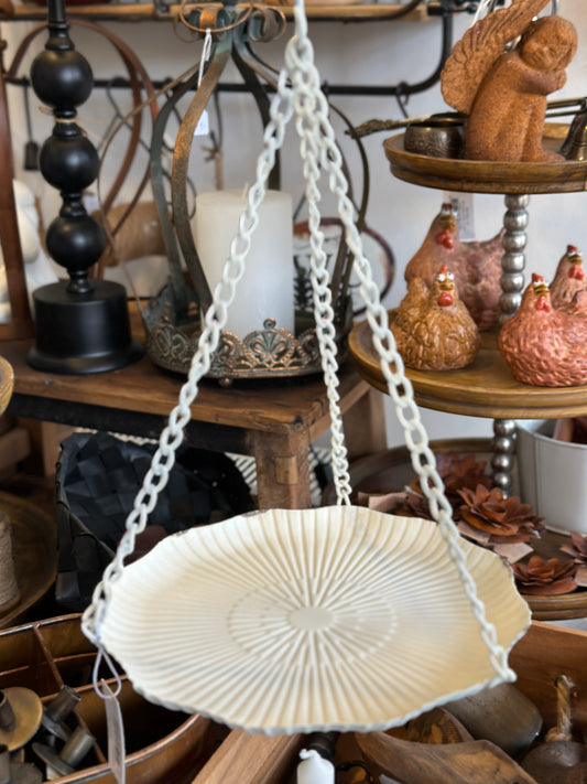 Vogelfutterstelle, Shabby zum hängen. Antique Creme