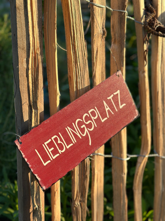 Schild zum hängen / Lieblingsplatz