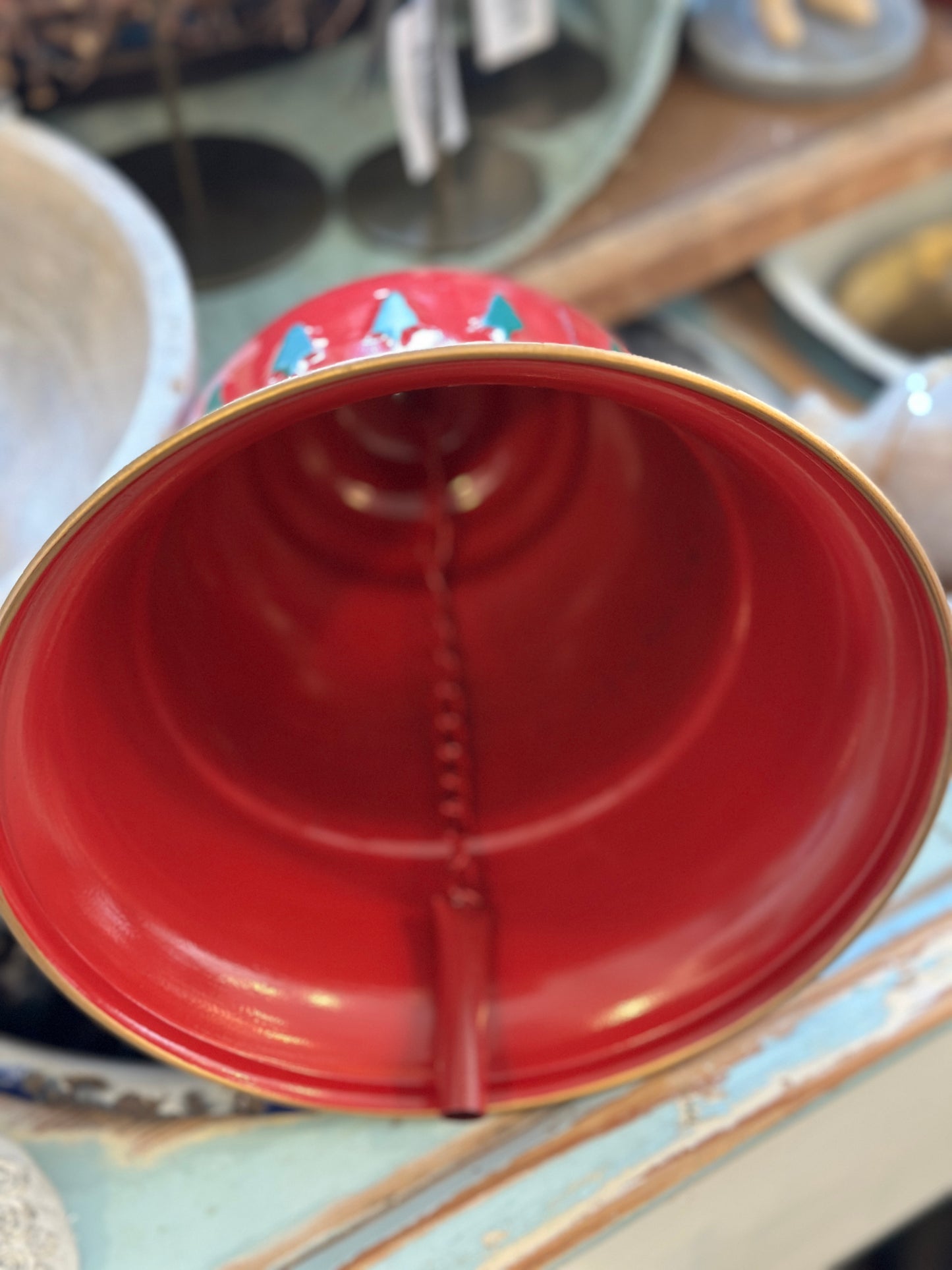 Glocke rot, Metall groß