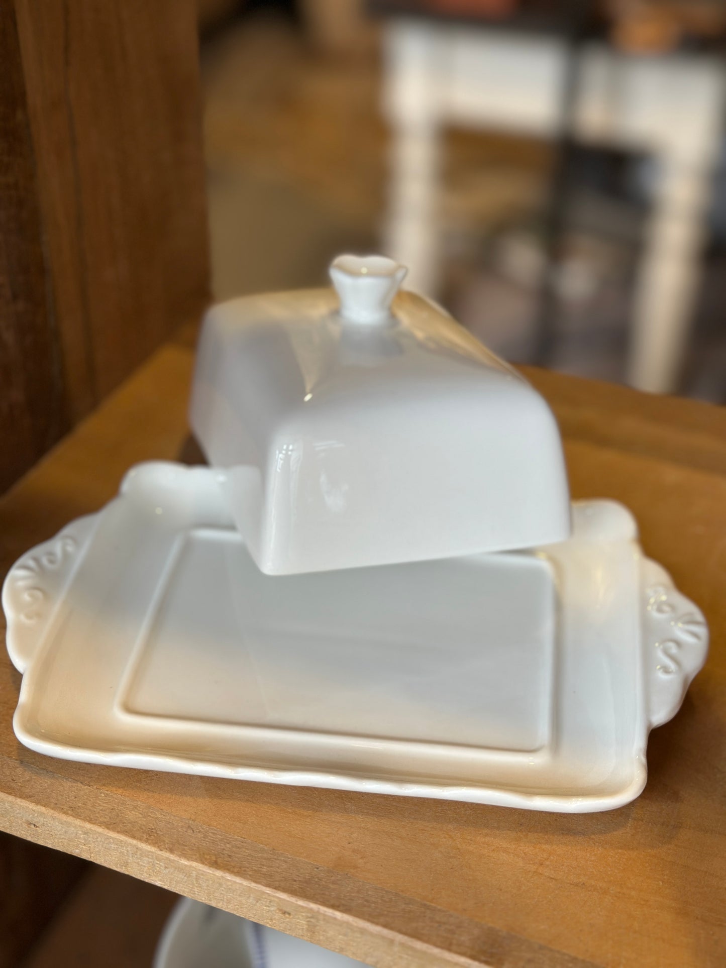 Butterdose, weiß