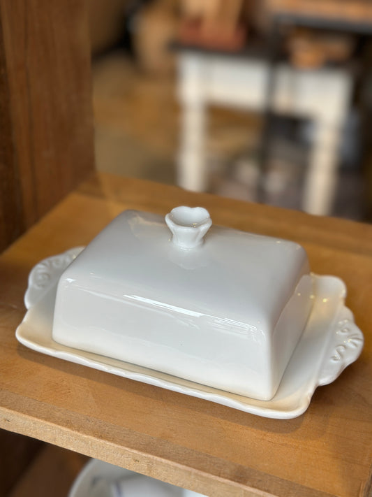 Butterdose, weiß