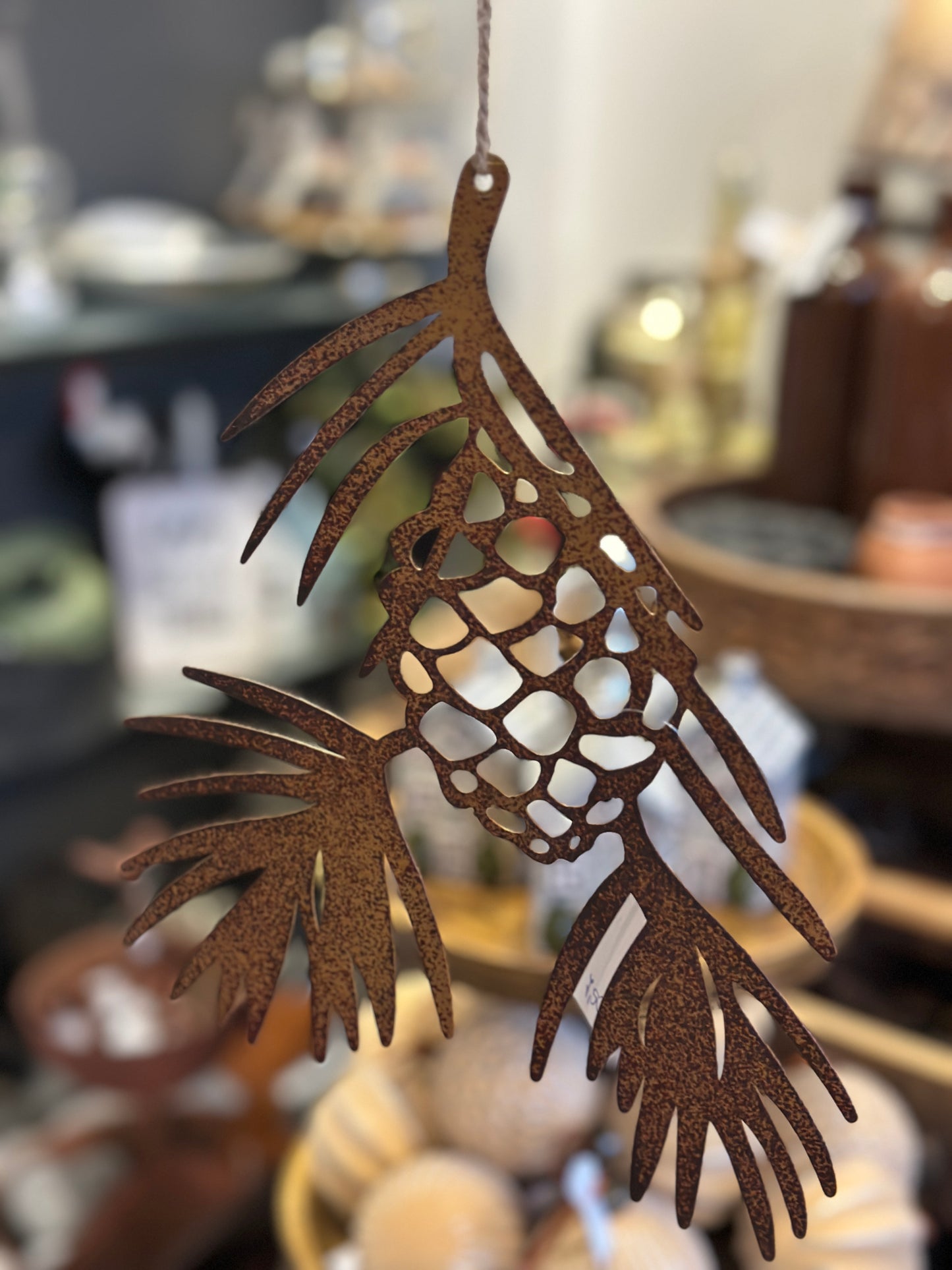 Deko Zweig, Metall, Rostoptik