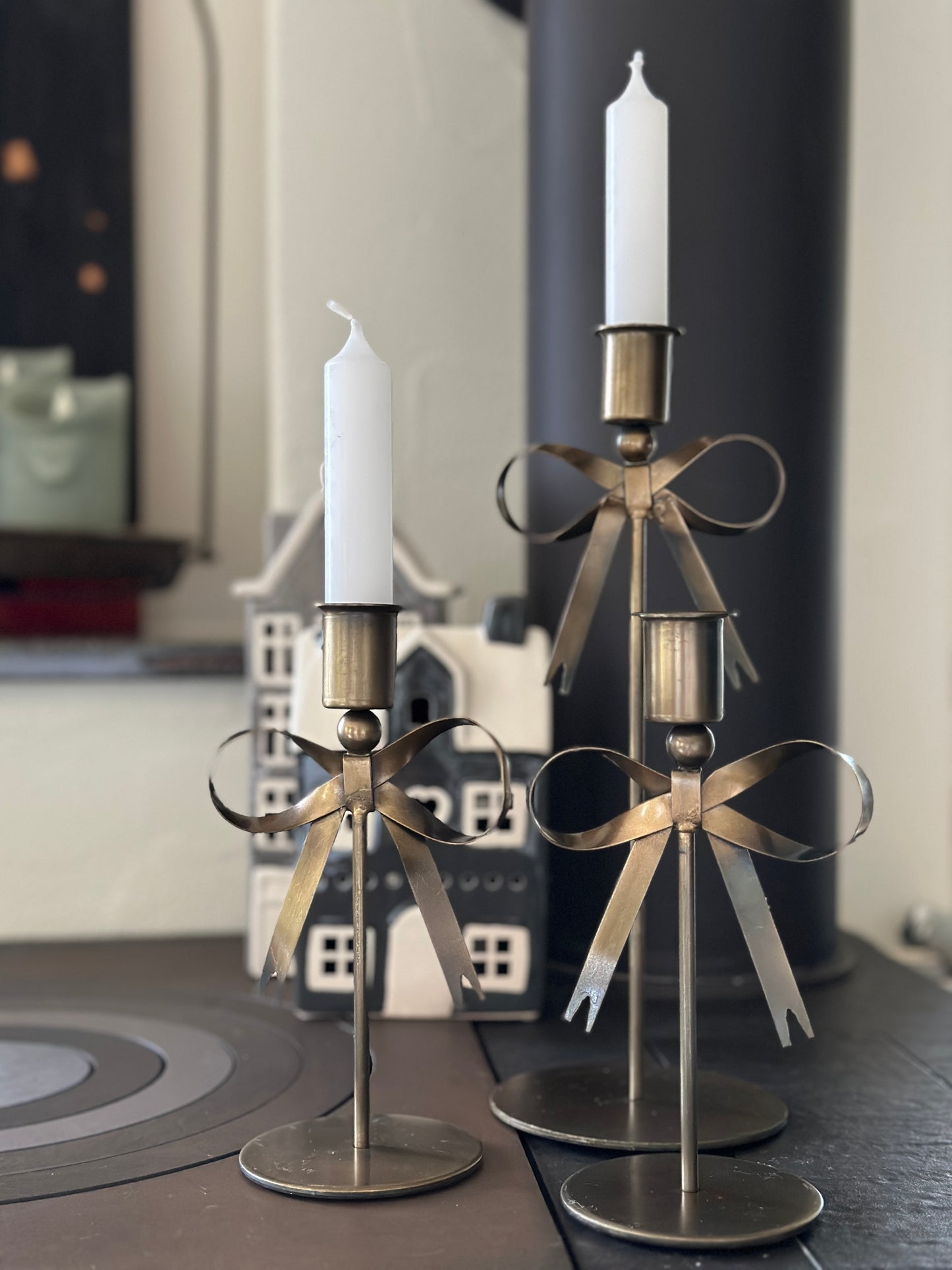 Kerzenständer mit Schleife, groß