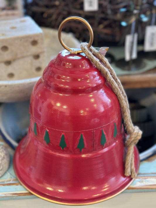 Glocke rot, Metall groß