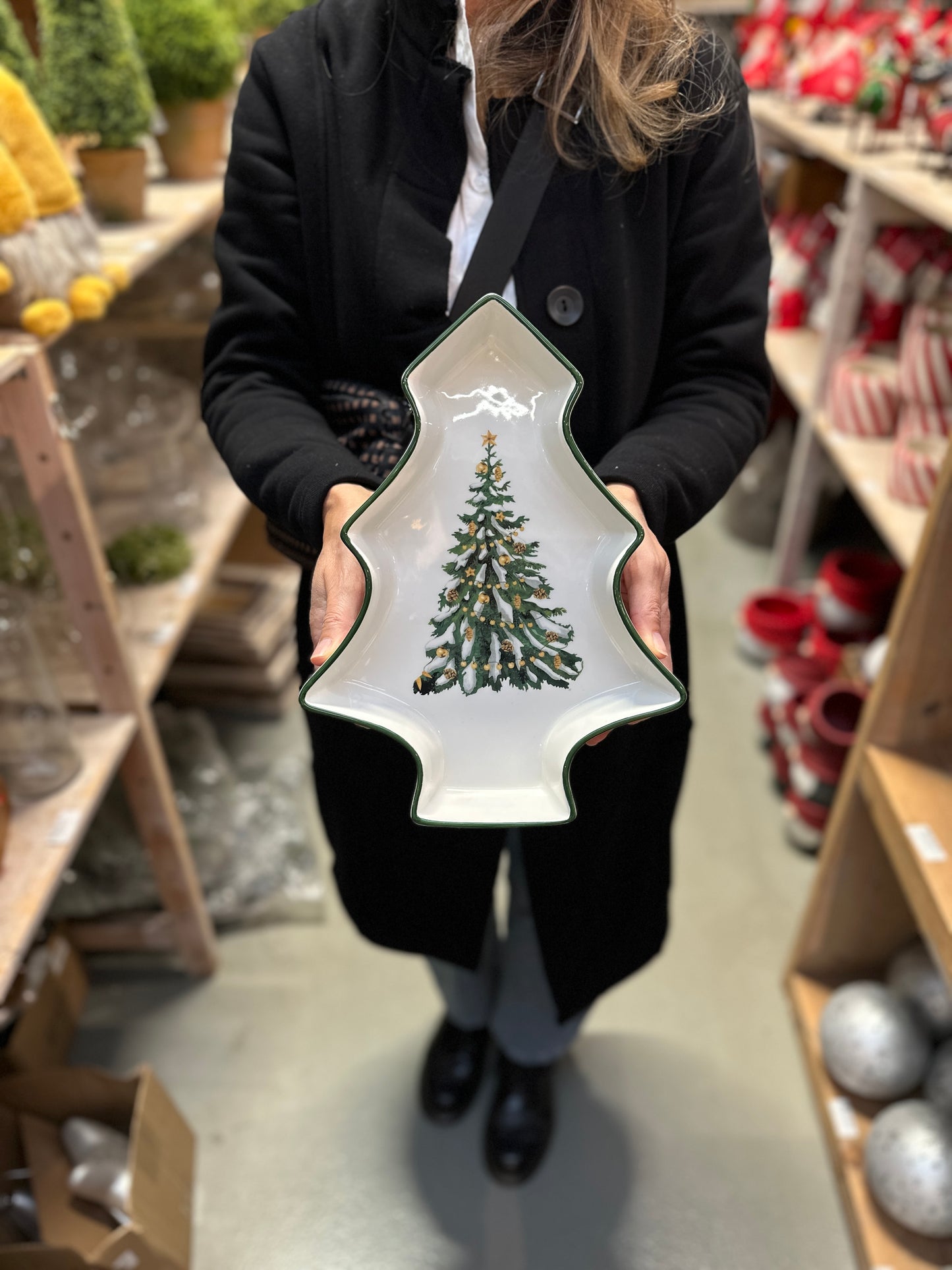 Teller Baumform aus Porzellan