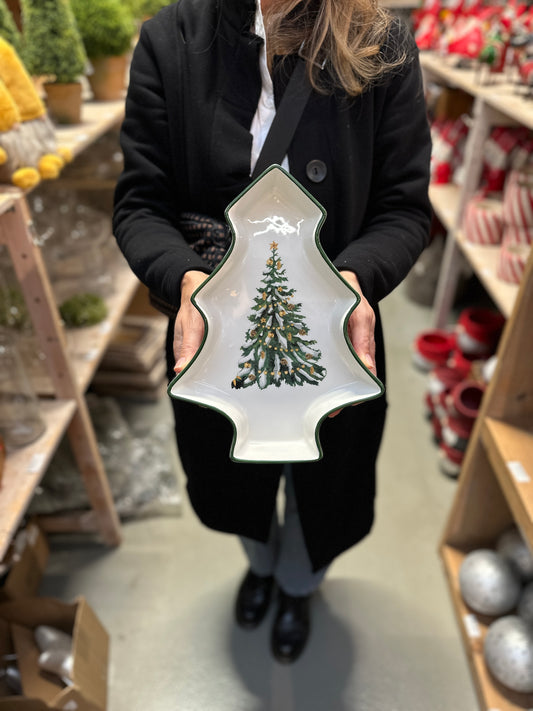 Teller Baumform aus Porzellan