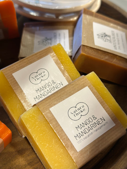 Seife Mango/ Mandarine 100% natürliche, handgemachte Naturseife