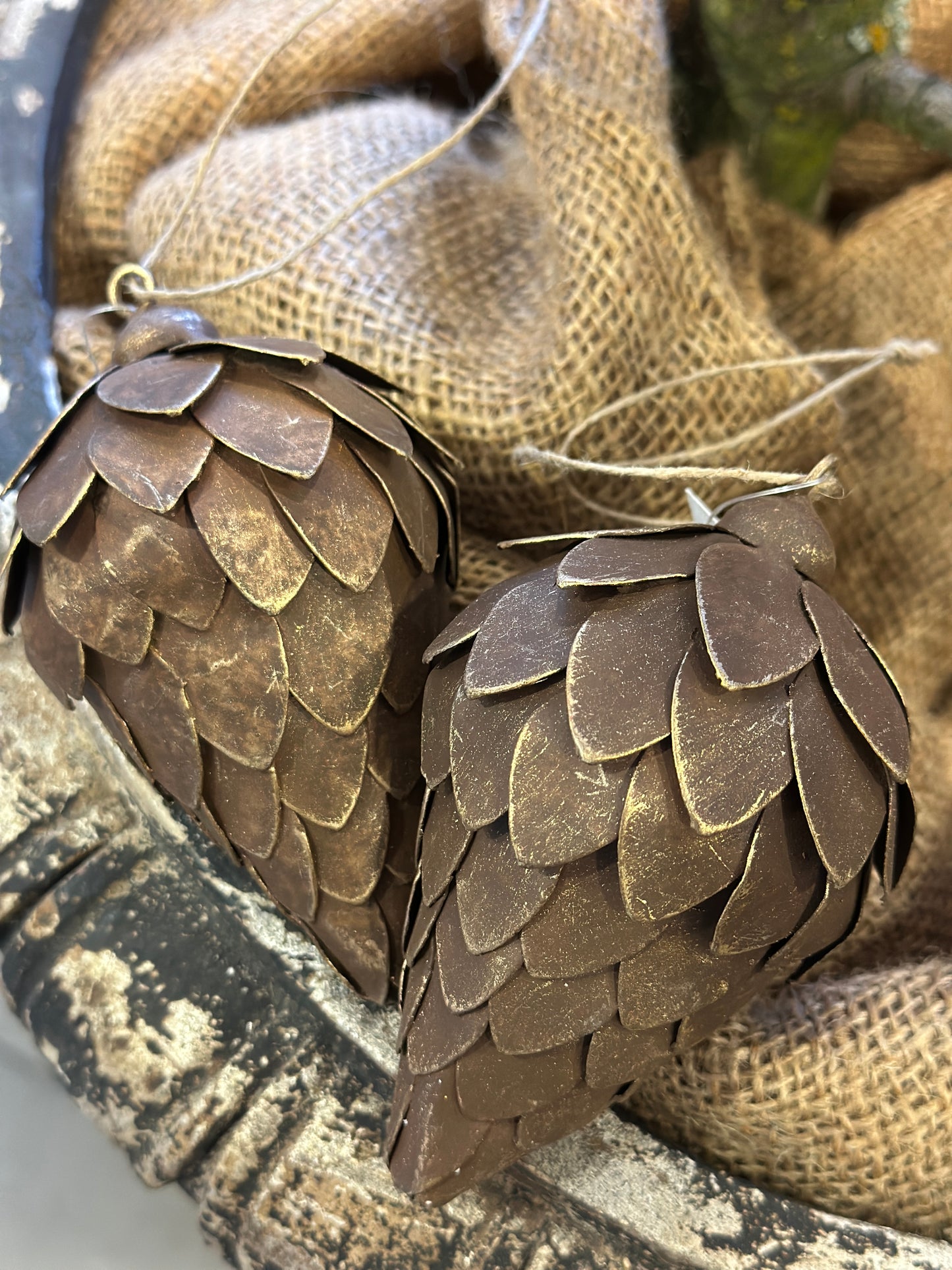 Deko Zapfen aus Metall