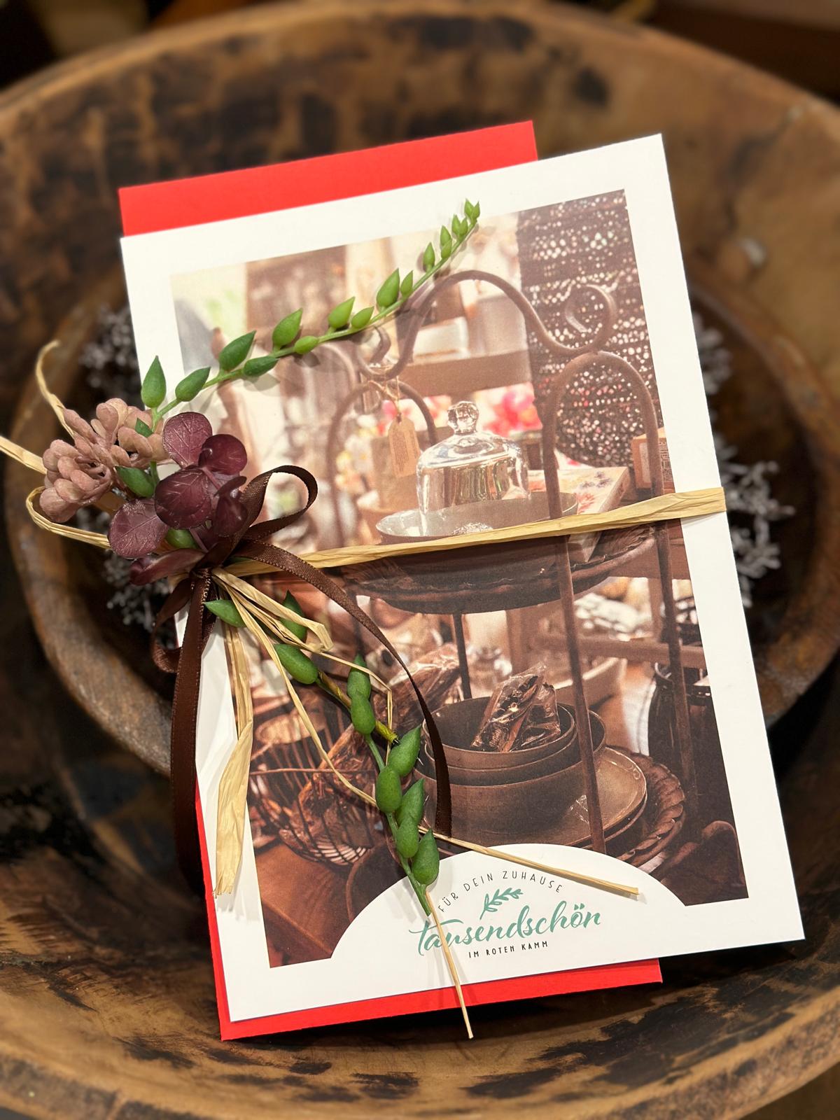 Gutschein in Papierform